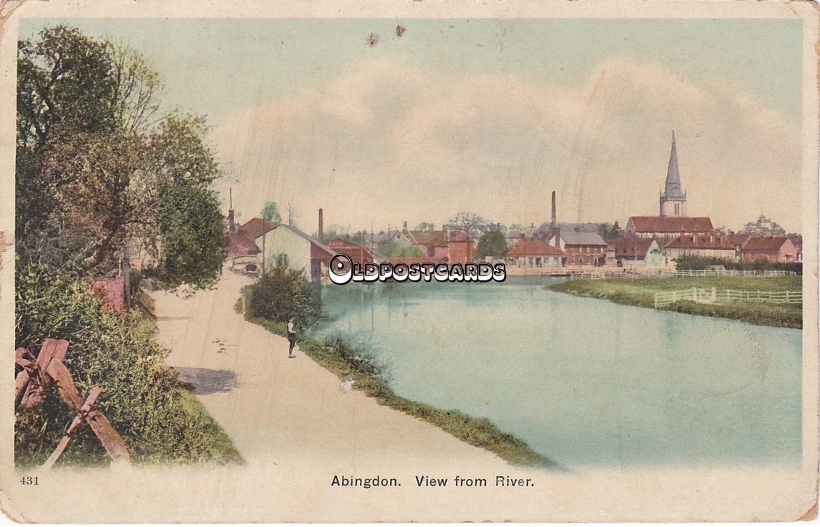 Old Colour Postcard; Abingdon, View From The River. Berkshire. C1900 - Altri & Non Classificati