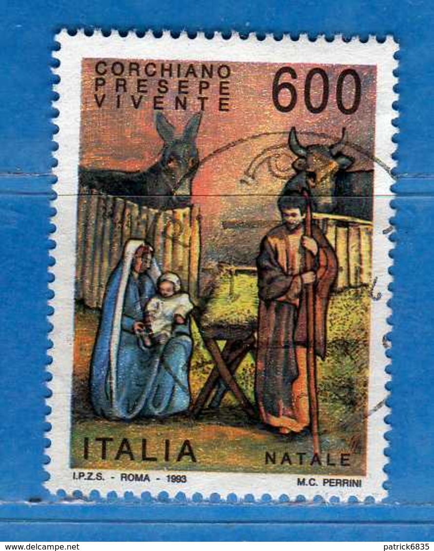 Italia ° - 1993 - NATALE Lire 600. Unif.2111.   Vedi Descrizione - 1991-00: Usati