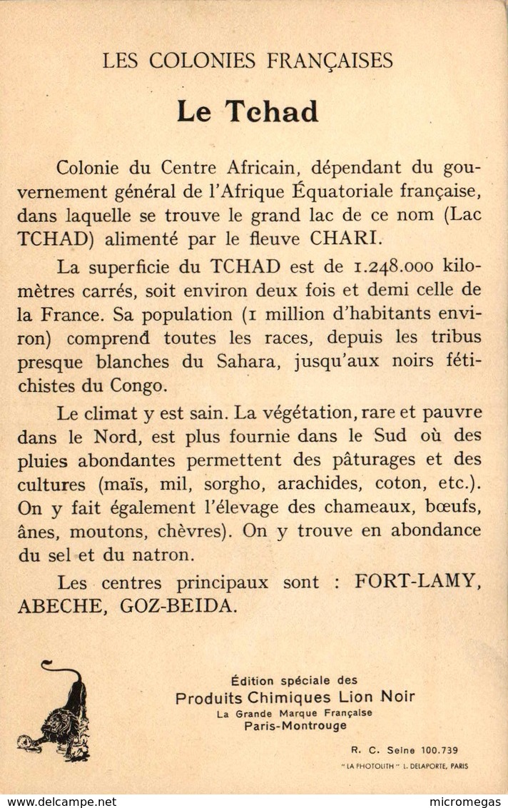 Les Colonies Françaises - Le Tchad - Tchad