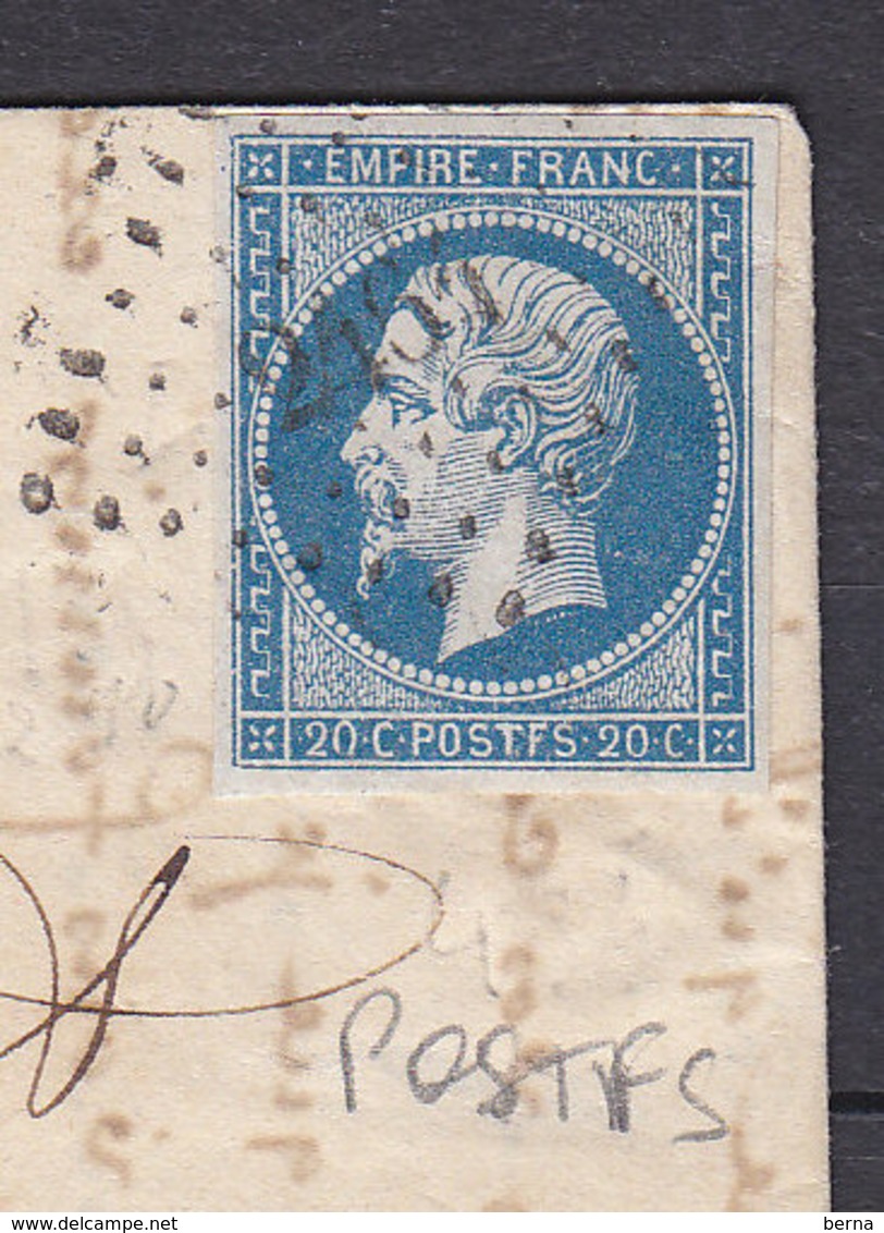 FRANCE 14 VARIETE POSTEFS  OBL PC 2464 PLOMBIERES VOSGES SUR PARTIE DE LETTRE - 1849-1876: Classic Period