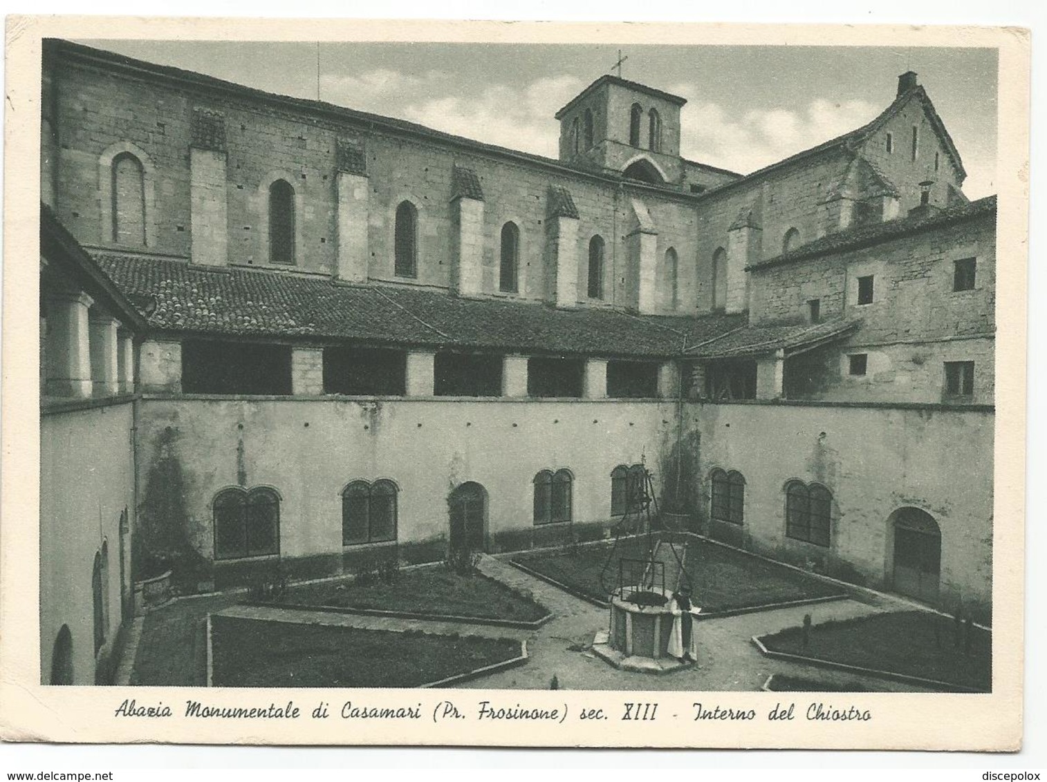 W35 Veroli (Frosinone) - Abbazia Monumentale Di Casamari - Interno Del Chiostro / Viaggiata 1955 - Altri & Non Classificati