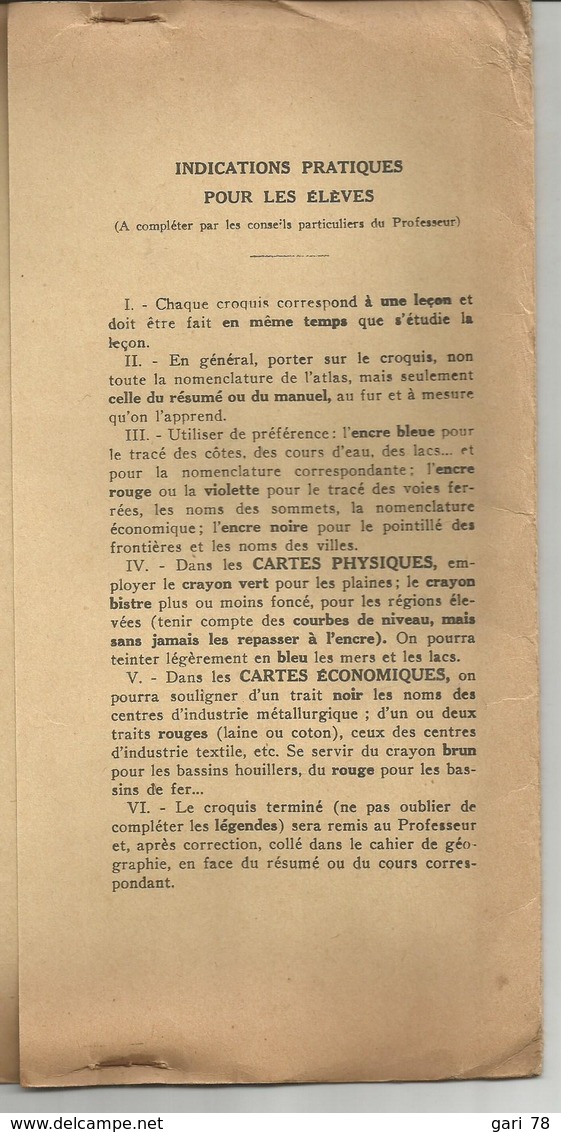 Albert TROUX : 32 Croquis Devoirs De Géographie ; L'AMERIQUE, L'AUSTRALASIE, Lycées Et Collèges, Classe De 6e - Autres & Non Classés