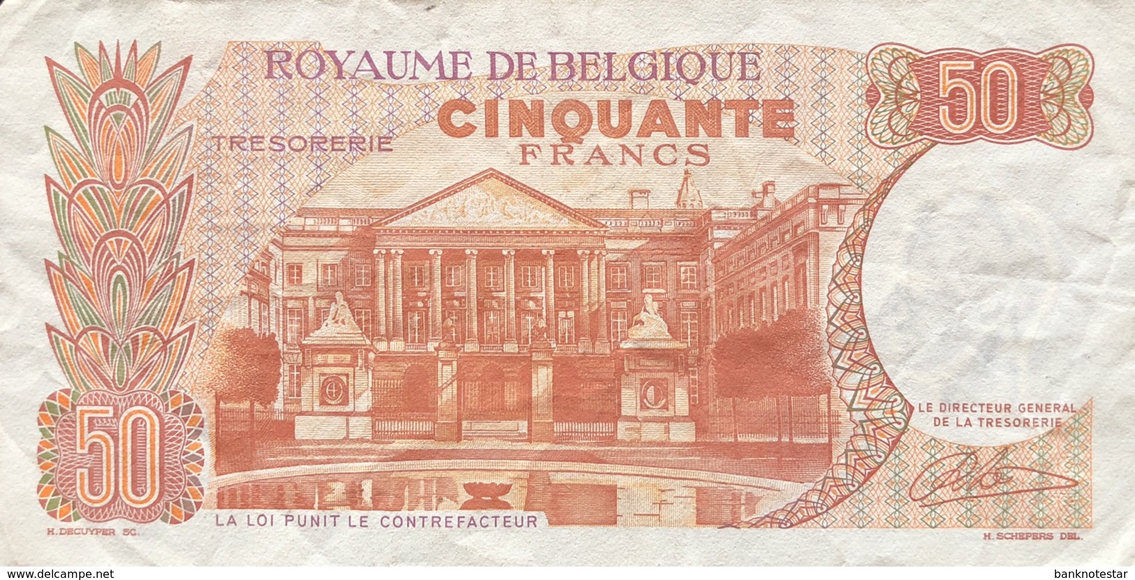 Belgium 50 Francs, P-139r (1966) - Replacement Note - (VF) - Sonstige & Ohne Zuordnung