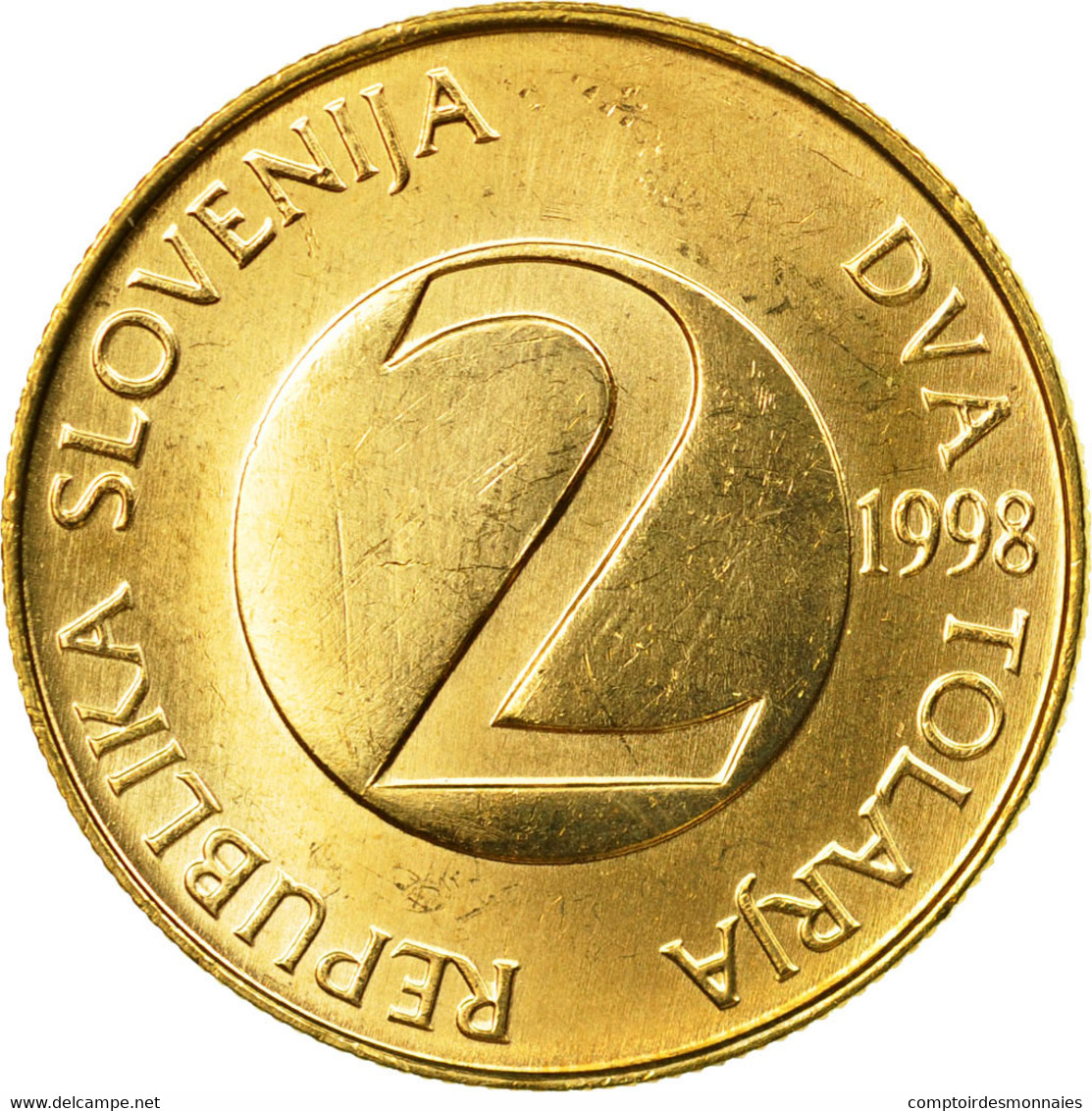 Monnaie, Slovénie, 2 Tolarja, 1998, TTB, Nickel-brass, KM:5 - Slovenia