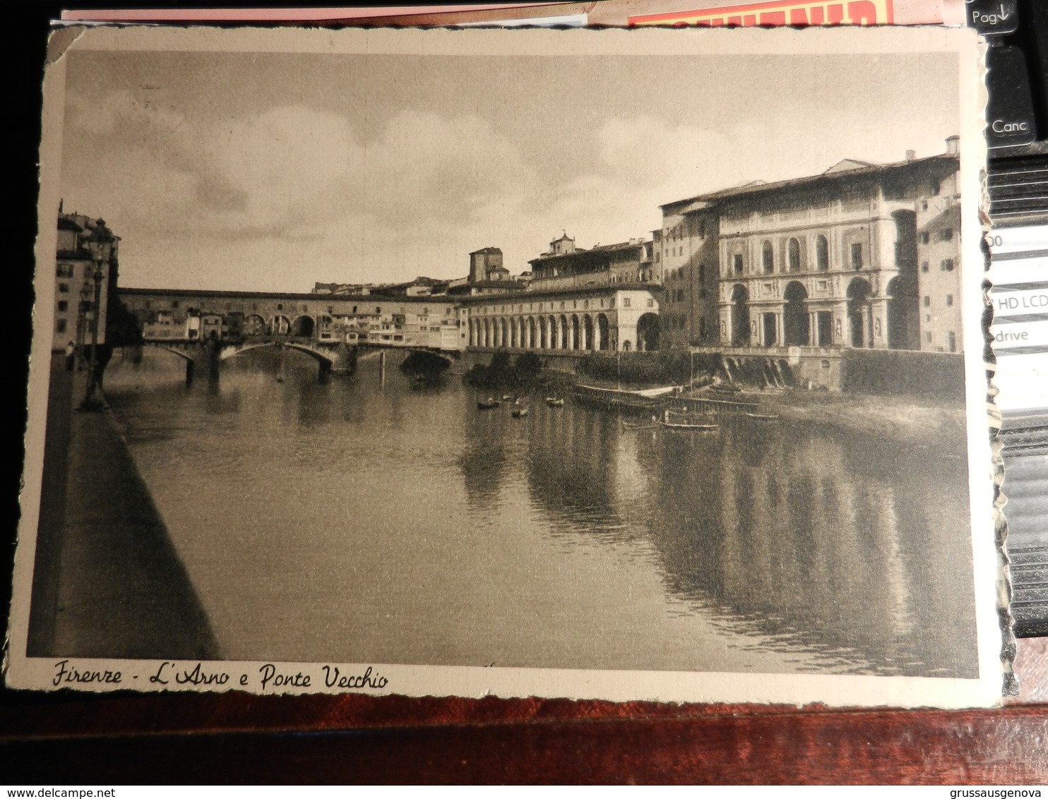 19136) FIRENZE ARNO E PONTE VECCHIO VIAGGIATA 1943 - Firenze