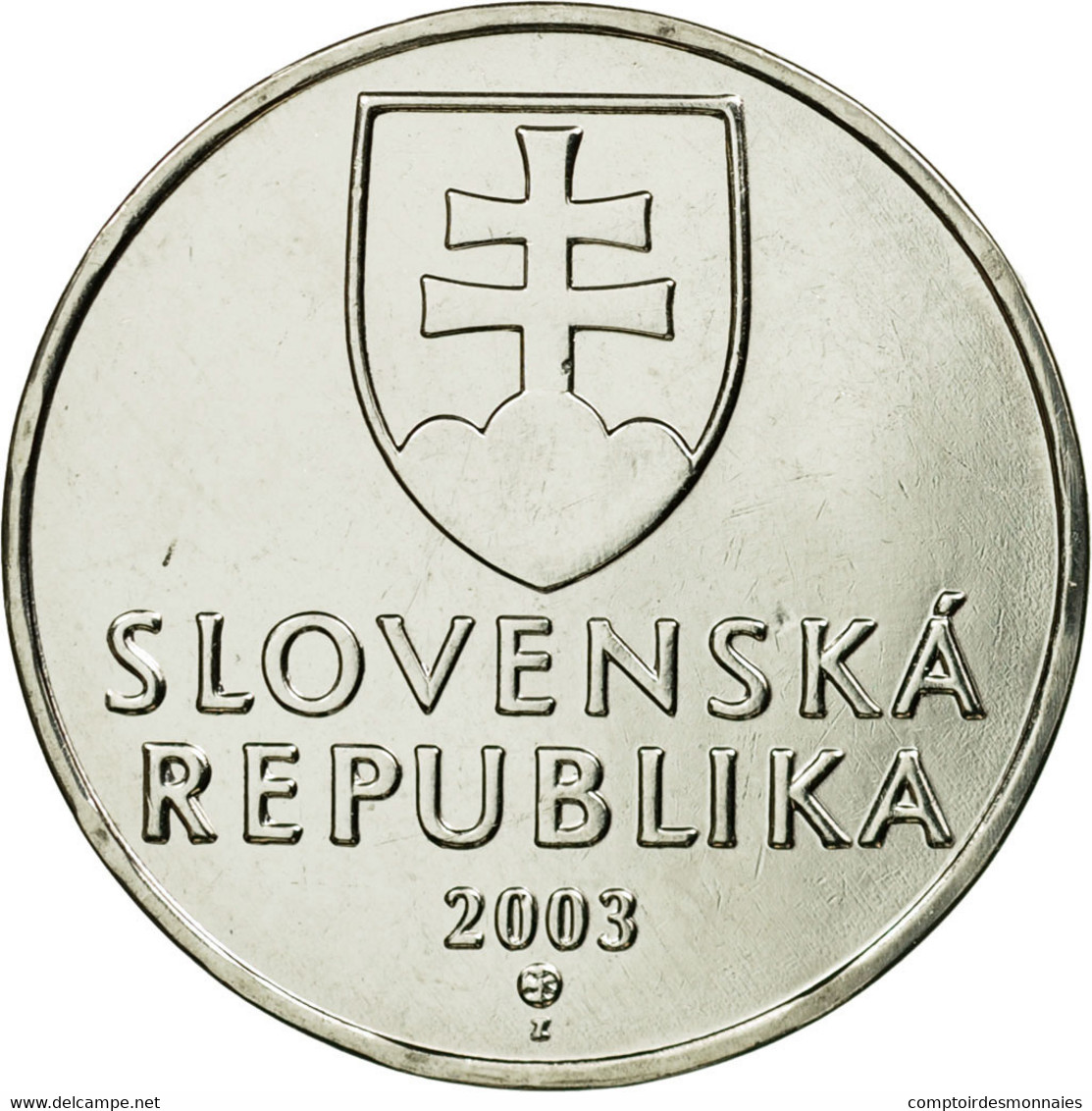 Monnaie, Slovaquie, 2 Koruna, 2003, TTB, Nickel Plated Steel, KM:13 - Slowakije