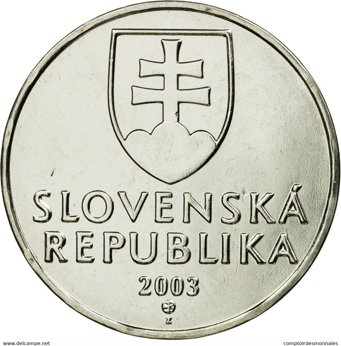 Monnaie, Slovaquie, 2 Koruna, 2003, TTB, Nickel Plated Steel, KM:13 - Slovaquie