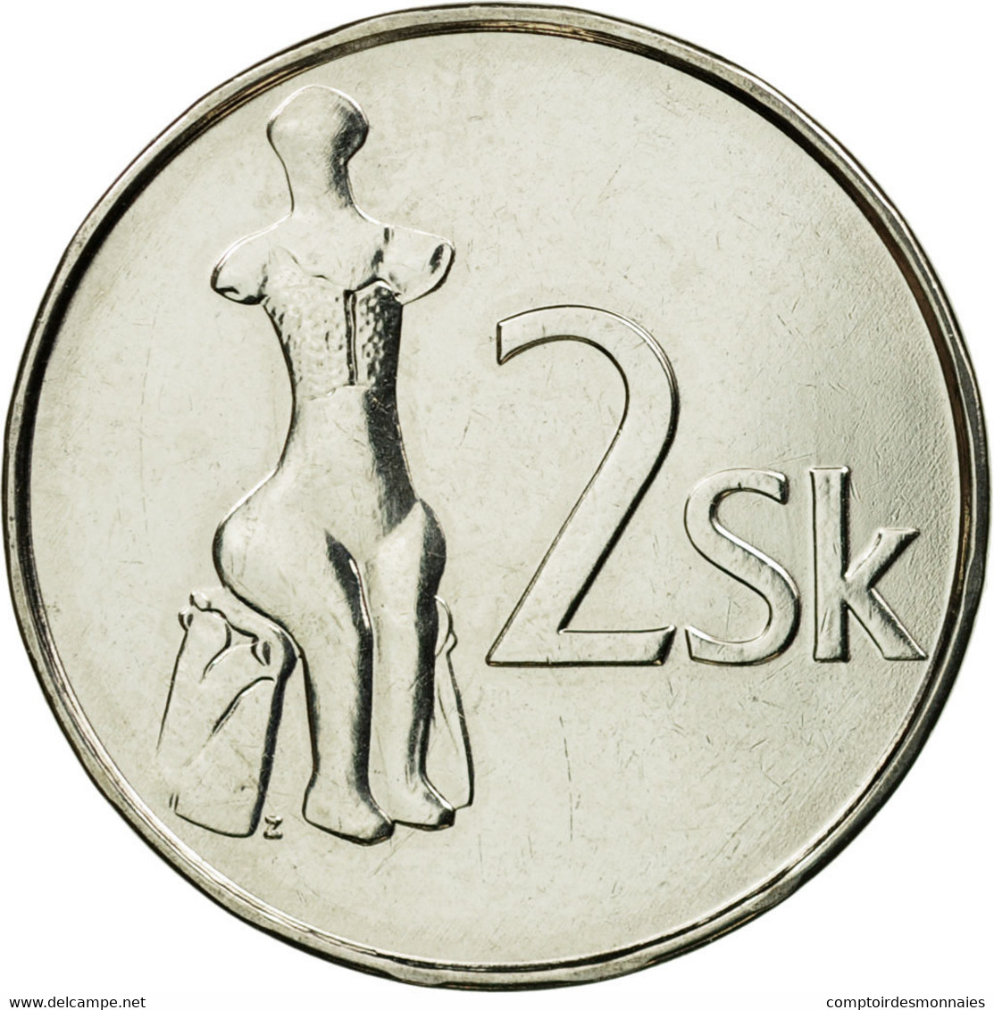 Monnaie, Slovaquie, 2 Koruna, 2003, TTB, Nickel Plated Steel, KM:13 - Slovaquie