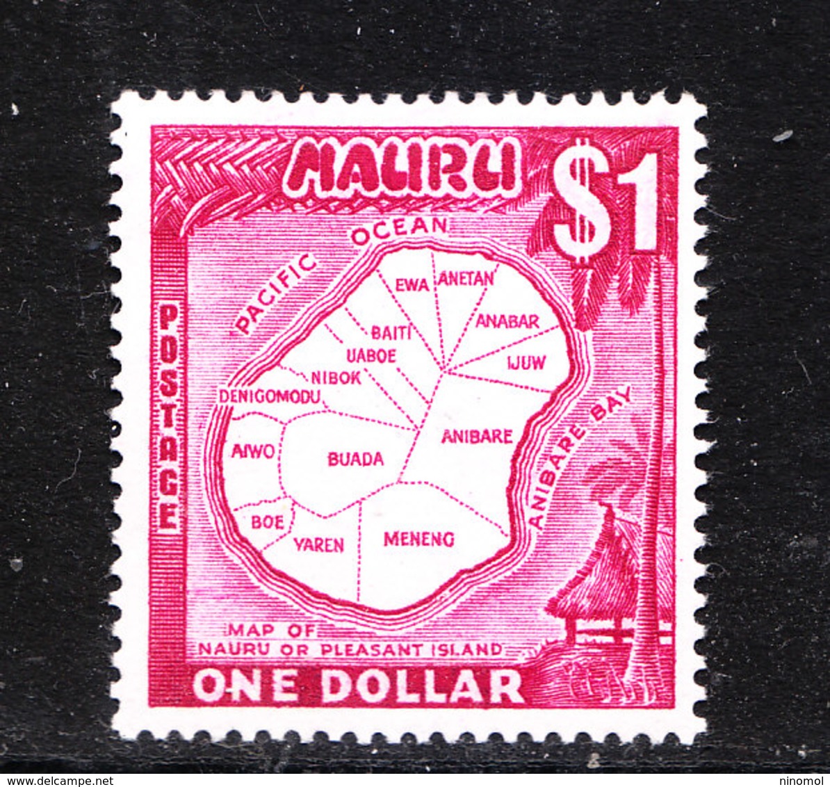 Nauru  -  1966. Carta Geografica Dell' Isola. Map Of The Island.. MNH - Geografia