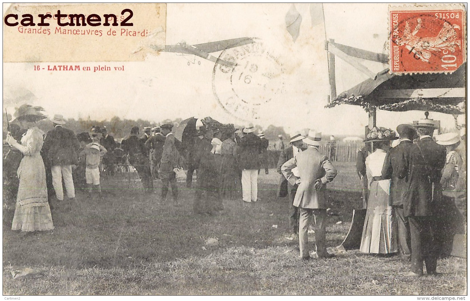 SOUVENIR DES GRANDES MANOEUVRES DE PICARDIE AVIATEUR LATHAM MEETING AVIATION  60 OISE - Riunioni