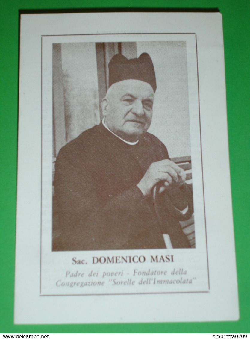 Sac.DOMENICO MASI Fondatore "Sorelle Dell'Immacolata" San Clemente,Forlì.Miramare,Rimini/guerra 1915'18 /santino - Santini