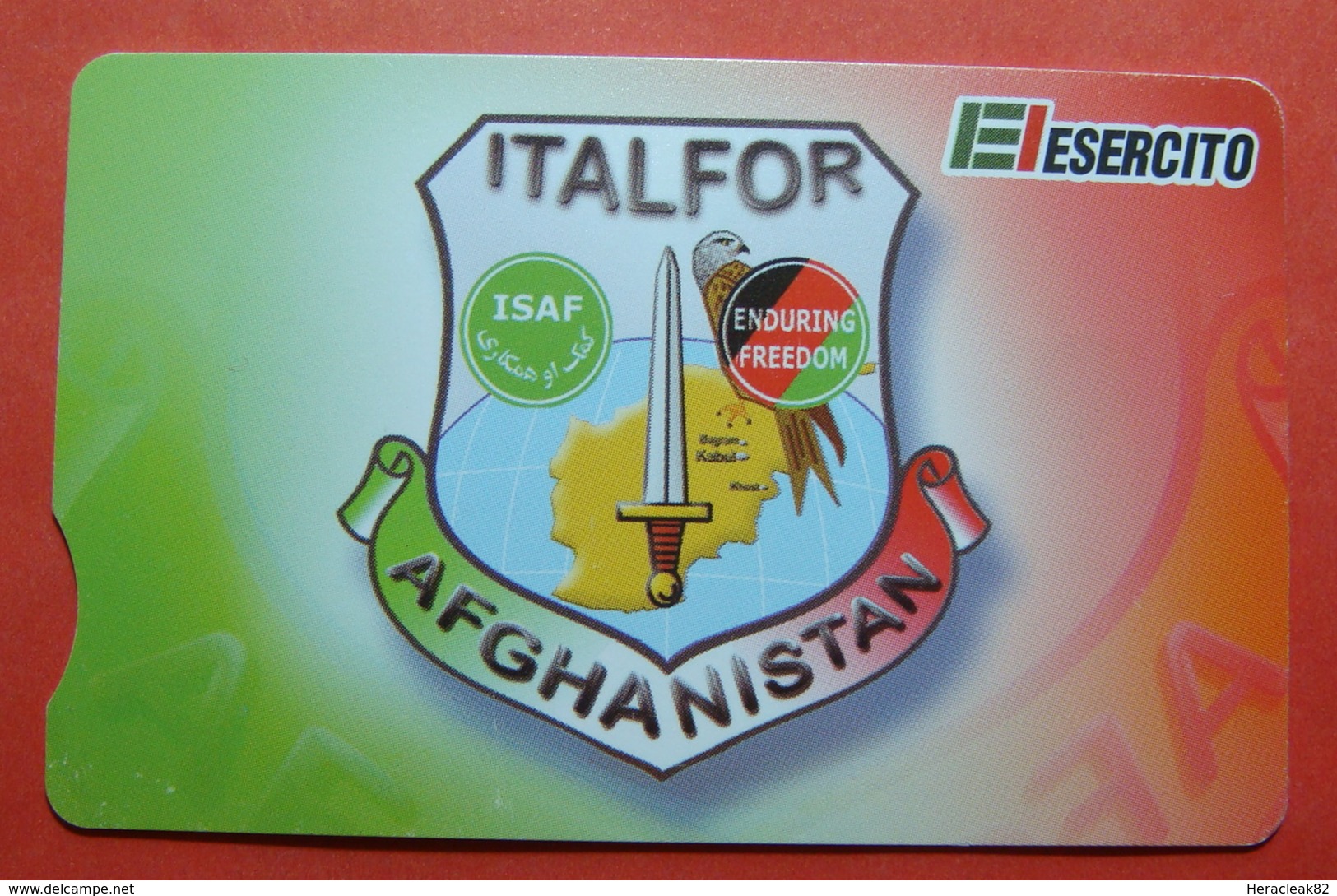 KFOR-NATO Kosovo Italian Army In AFGHANISTAN CHIP Phonecard, 10 Euro. TELECOM Italia, *ITALFOR* # 00099 06564 RRRRRR - Afghanistan