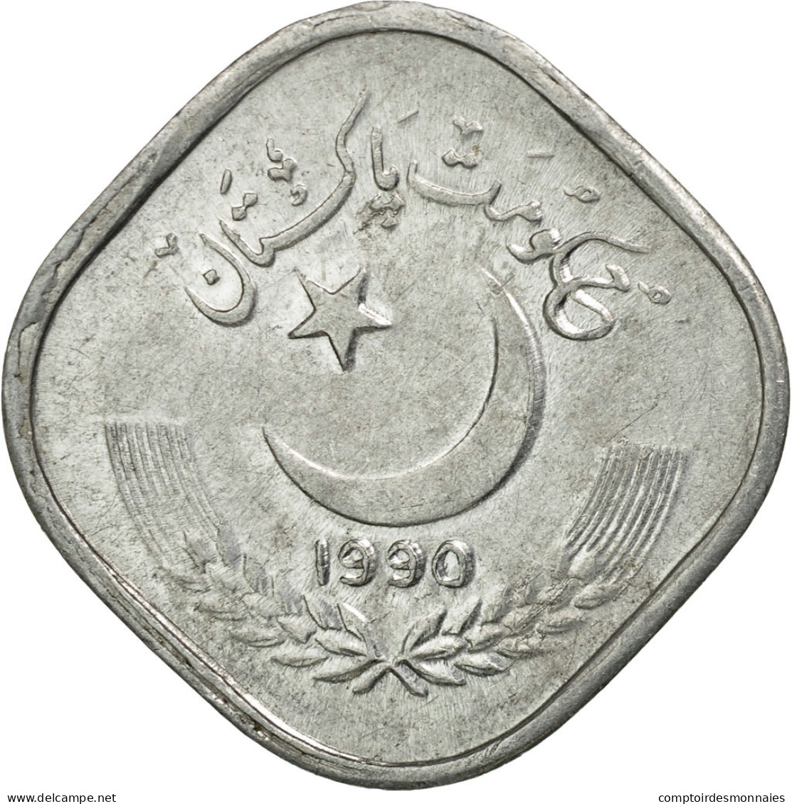 Monnaie, Pakistan, 5 Paisa, 1990, TTB, Aluminium, KM:52 - Pakistan