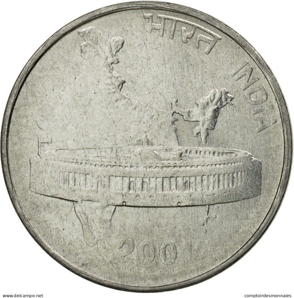 Monnaie, INDIA-REPUBLIC, 50 Paise, 2001, TB+, Stainless Steel, KM:69 - Inde