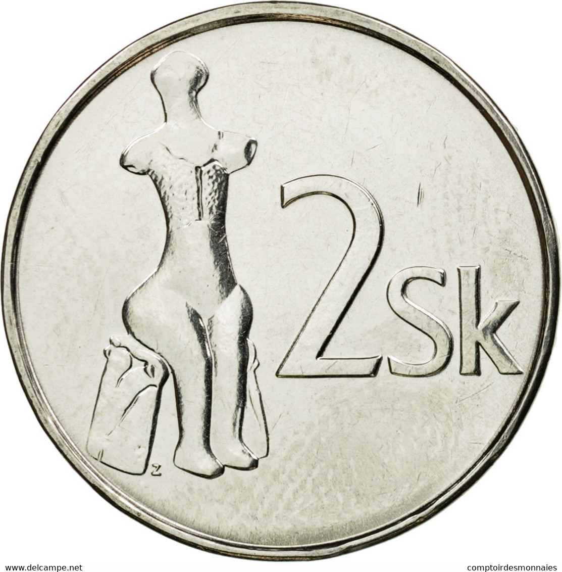 Monnaie, Slovaquie, 2 Koruna, 2003, SUP, Nickel Plated Steel, KM:13 - Slovakia