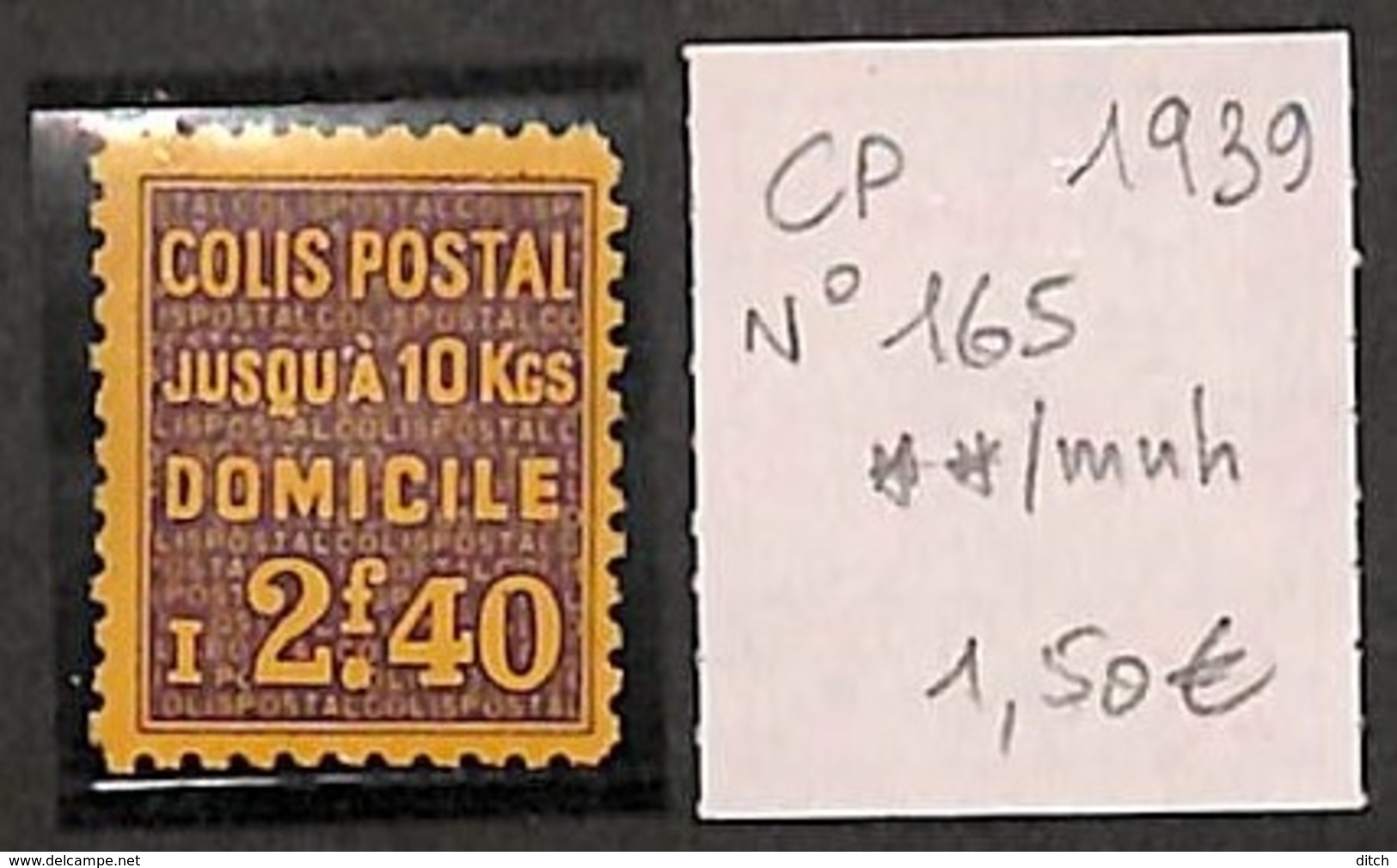 D - [822223]France 1939 - N° 165, Colis Postaux - Neufs