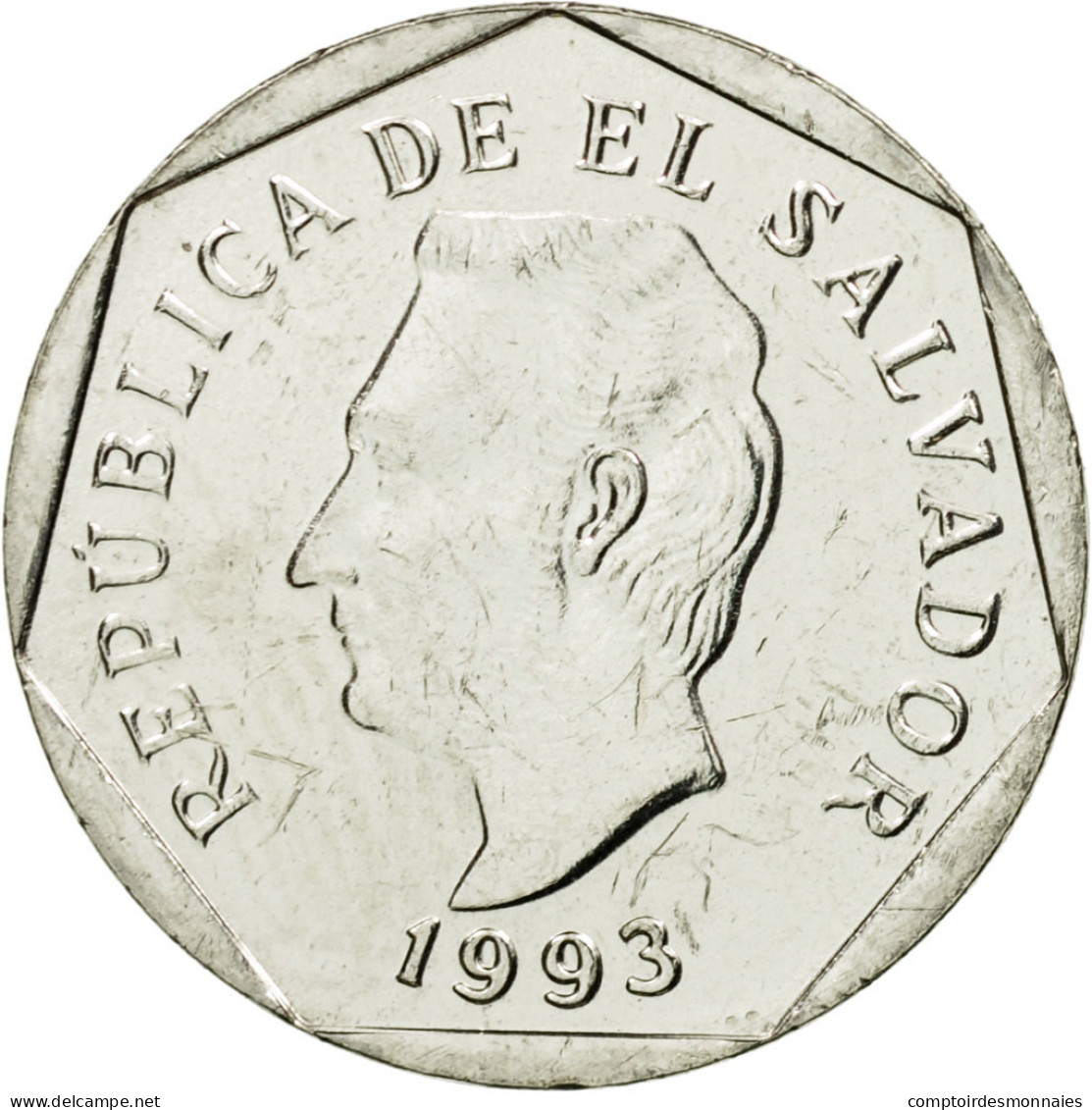 Monnaie, El Salvador, 5 Centavos, 1993, British Royal Mint, SUP, Nickel Clad - El Salvador