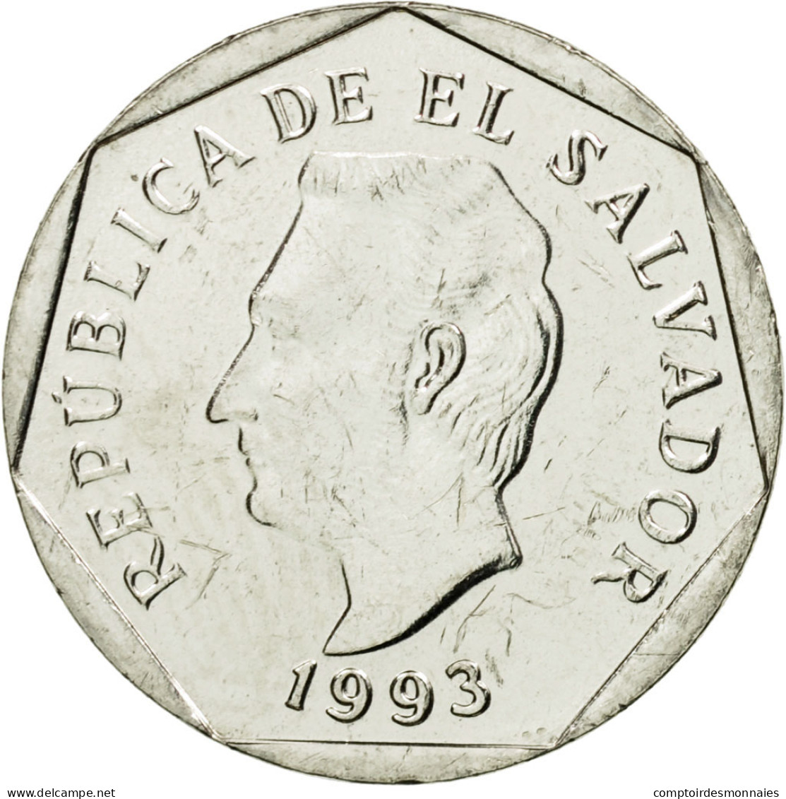 Monnaie, El Salvador, 5 Centavos, 1993, British Royal Mint, SUP, Nickel Clad - Salvador