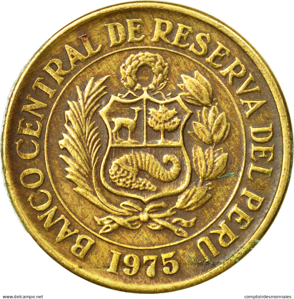 Monnaie, Pérou, Sol, 1975, TTB, Laiton, KM:266.1 - Pérou