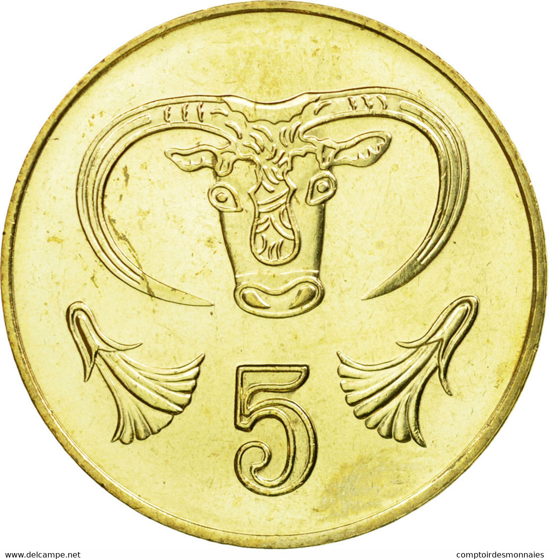 Monnaie, Chypre, 5 Cents, 2001, SPL, Nickel-brass, KM:55.3 - Cyprus