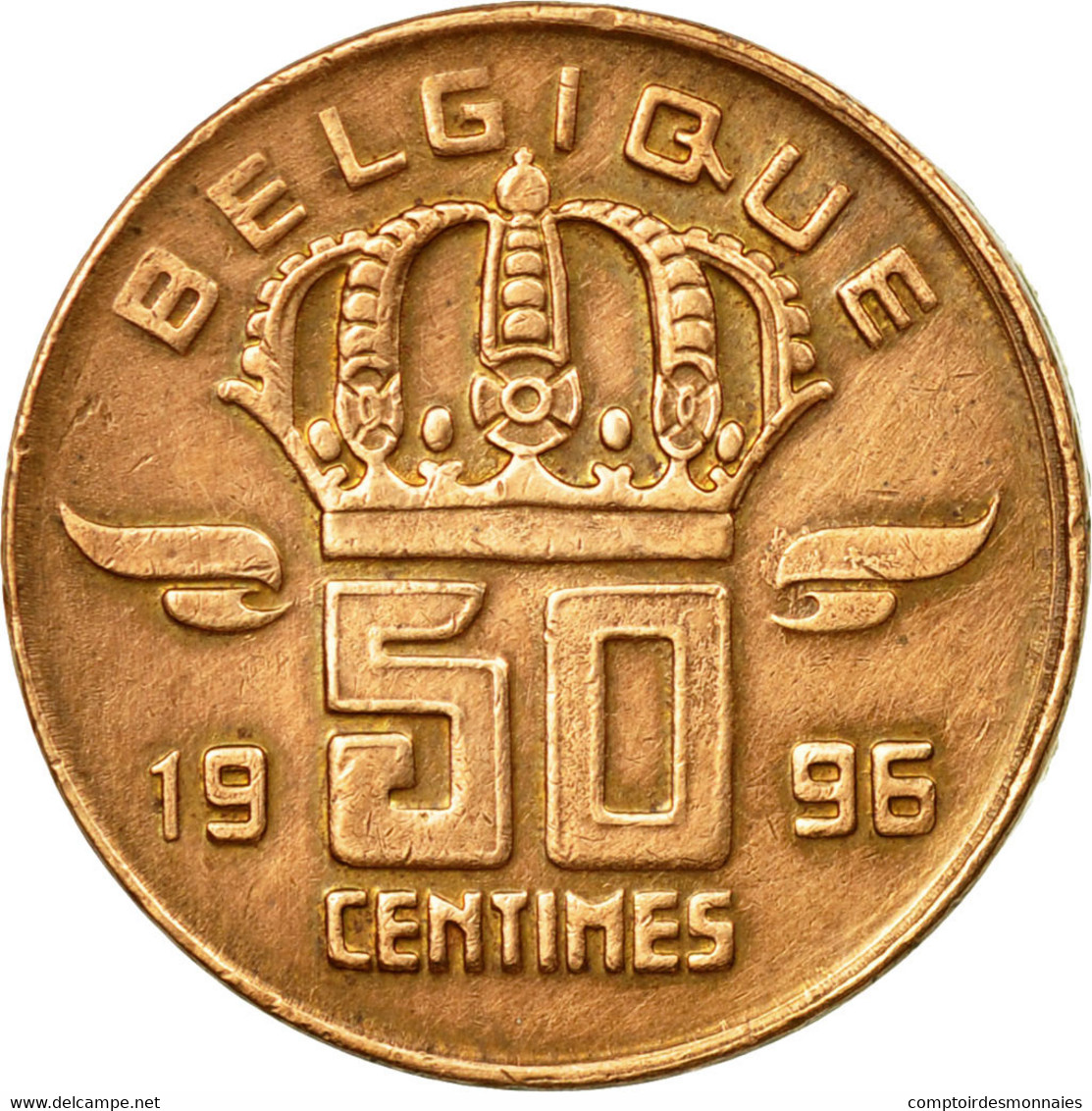Monnaie, Belgique, Baudouin I, 50 Centimes, 1996, TTB, Bronze, KM:148.1 - 50 Cent