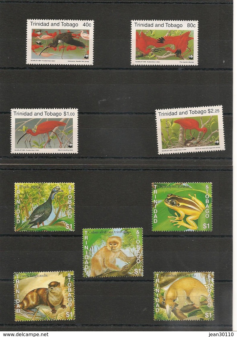 TRINITÉ Et TOBAGO Faune Protégée  Années 1989/90 N°Y/T : 622/626** Et 639/42** Côte : 33,50 € - Trindad & Tobago (1962-...)