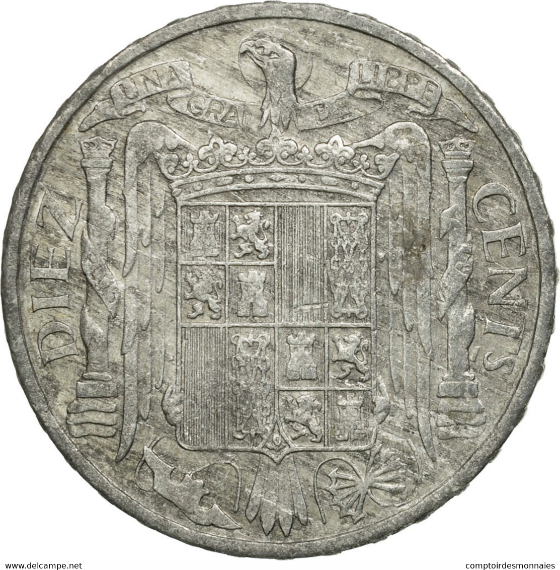 Monnaie, Espagne, 10 Centimos, 1953, TB+, Aluminium, KM:766 - 10 Céntimos