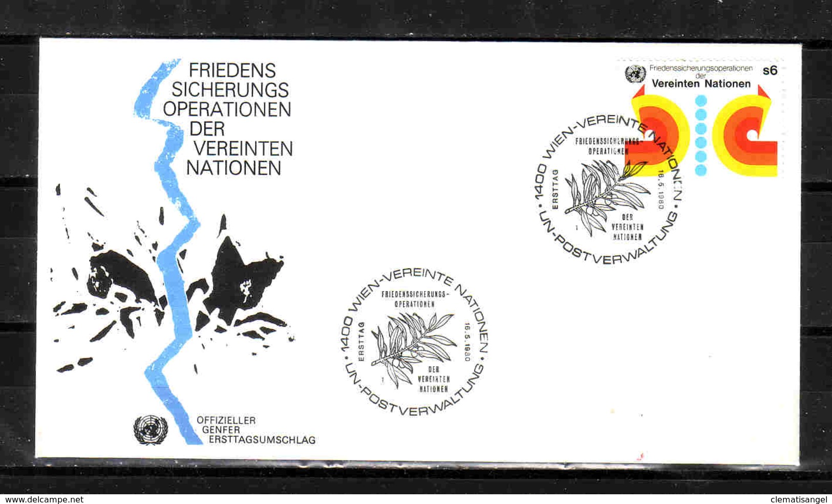 338k * UNO WIEN * FDC FRIEDENSSICHERUNG **!! - Briefe U. Dokumente