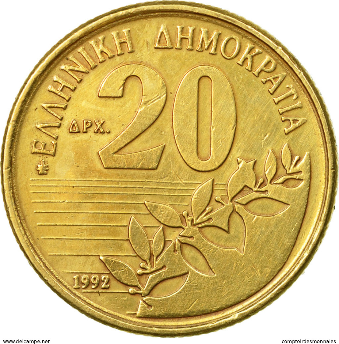 Monnaie, Grèce, 20 Drachmes, 1992, TB+, Aluminum-Bronze, KM:154 - Grèce