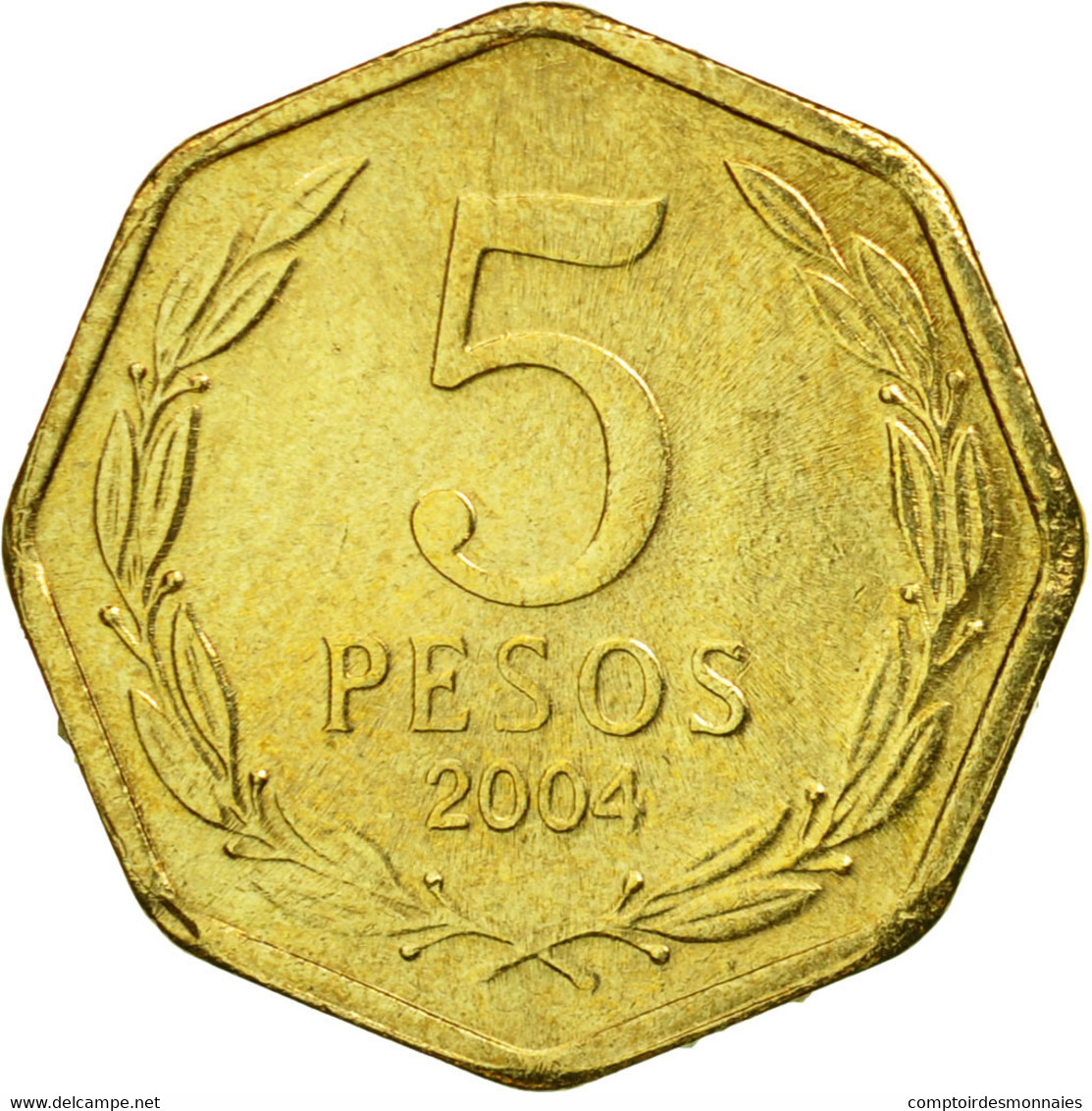 Monnaie, Chile, 5 Pesos, 2004, Santiago, SUP, Aluminum-Bronze, KM:232 - Chili