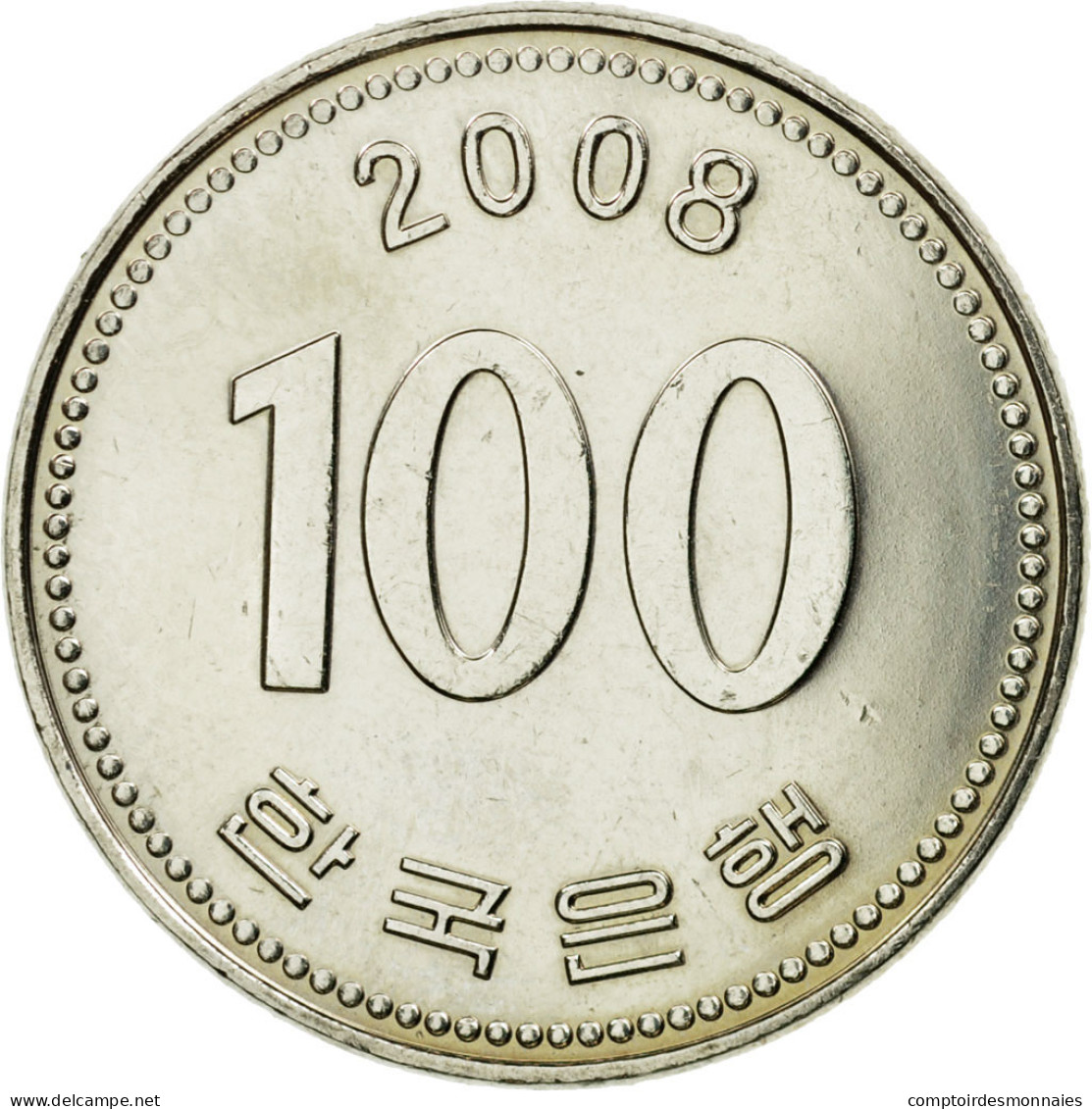 Monnaie, KOREA-SOUTH, 100 Won, 2008, SUP, Copper-nickel, KM:35.2 - Korea (Zuid)