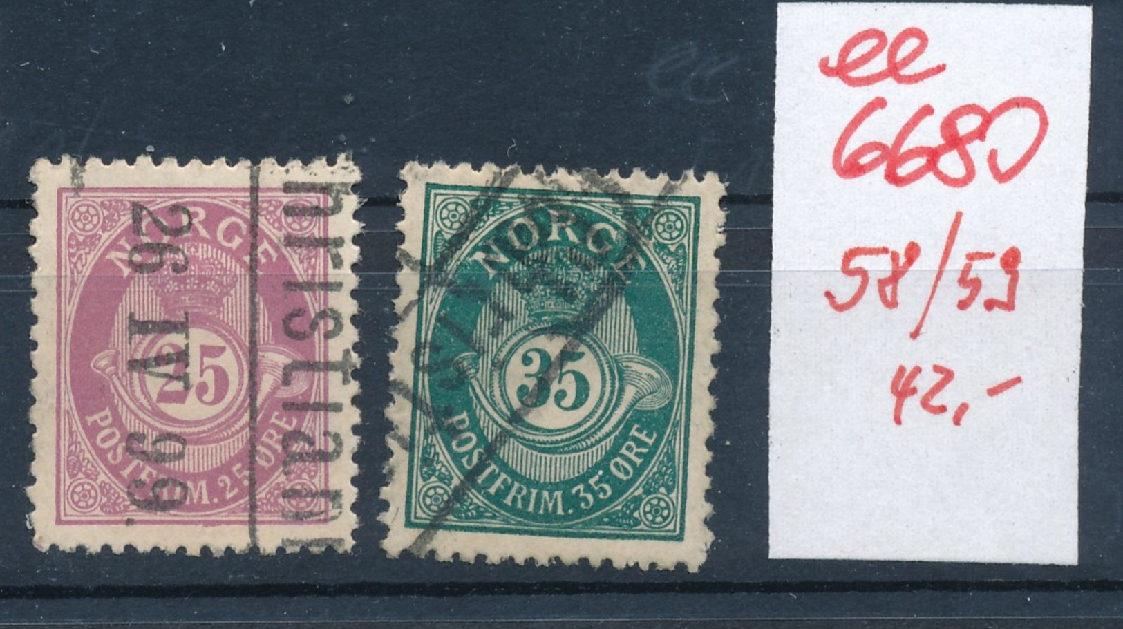 Norge Nr. 58+59    O   (ee6680 ) Siehe Scan - Used Stamps