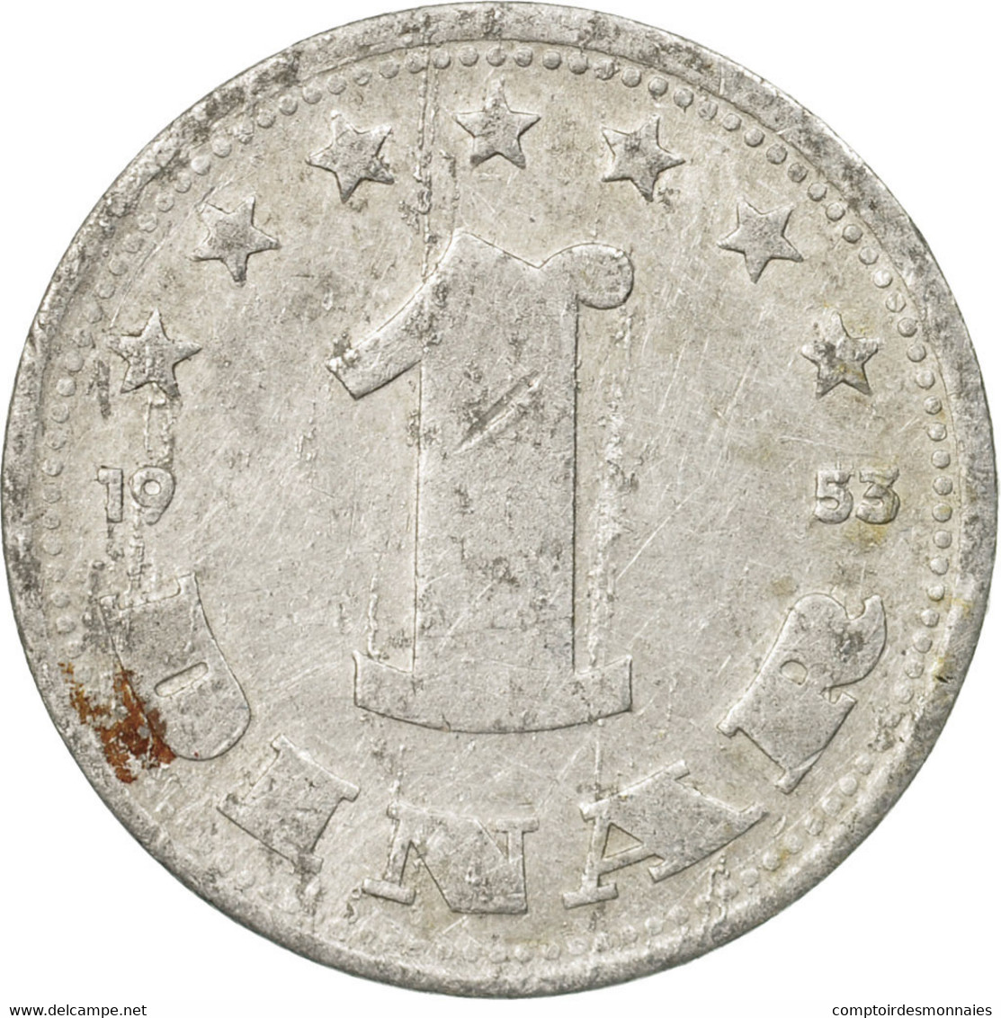 Monnaie, Yougoslavie, Dinar, 1953, TB, Aluminium, KM:30 - Yougoslavie