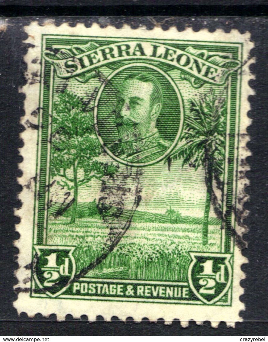 Sierra Leone 1932 KGV 1/2d Green Rice Field SG 155 ( G1361) - Sierra Leone (...-1960)