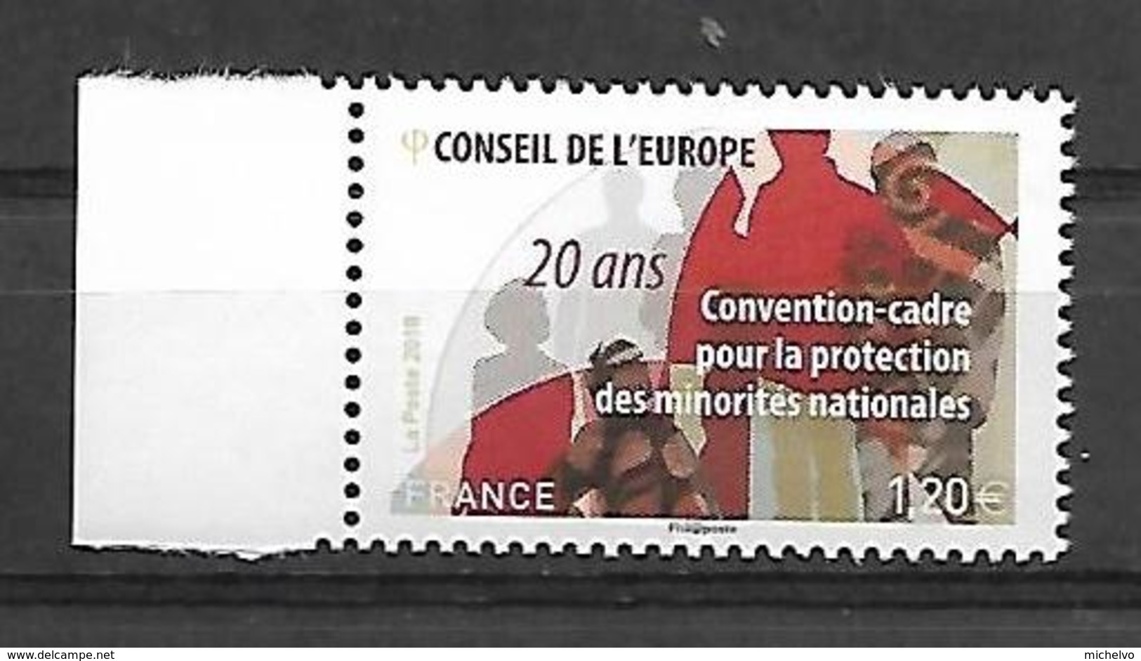 France 2018 - Yv N° 173 ** Convention-cadre Pour La Protection Des Minorités Nationales 20 Ans (Conseil De L'Europe) - Neufs