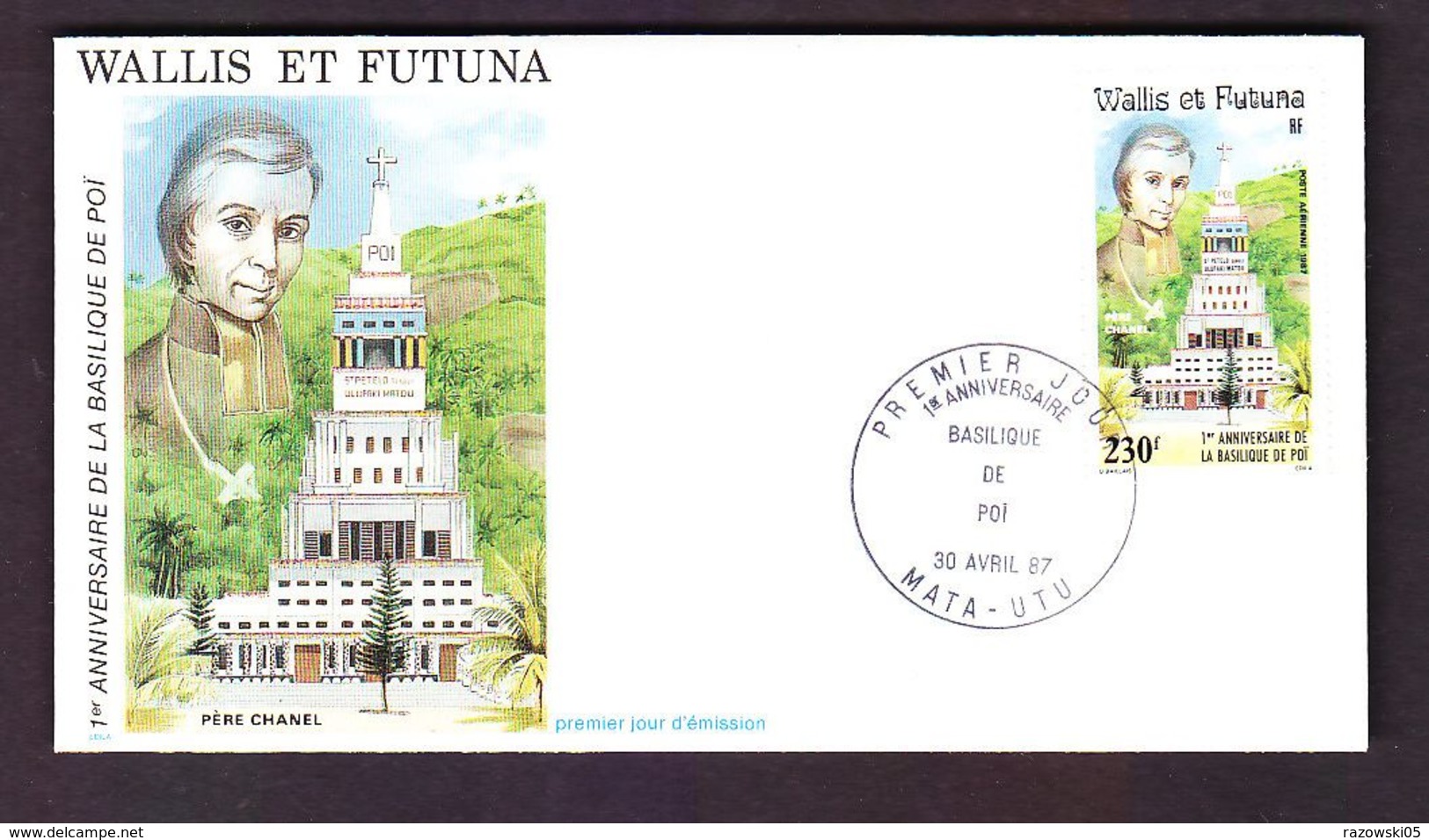 FRANCE COLONIE WALLIS ET FUTUNA PA N° 115 ENVELOPPE 1987 - Lettres & Documents