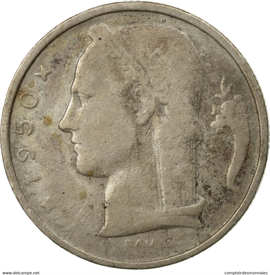 Monnaie, Belgique, 5 Francs, 5 Frank, 1950, TB, Copper-nickel, KM:134.1 - 5 Franc