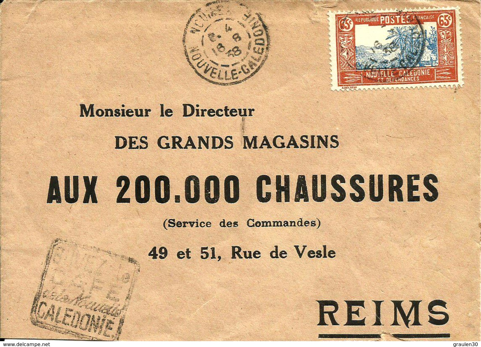 De NOUMEA Avec N° 151 Pour REIMS  -Daguin "BUVEZ Le CAFE"  - 1938 - - Briefe U. Dokumente