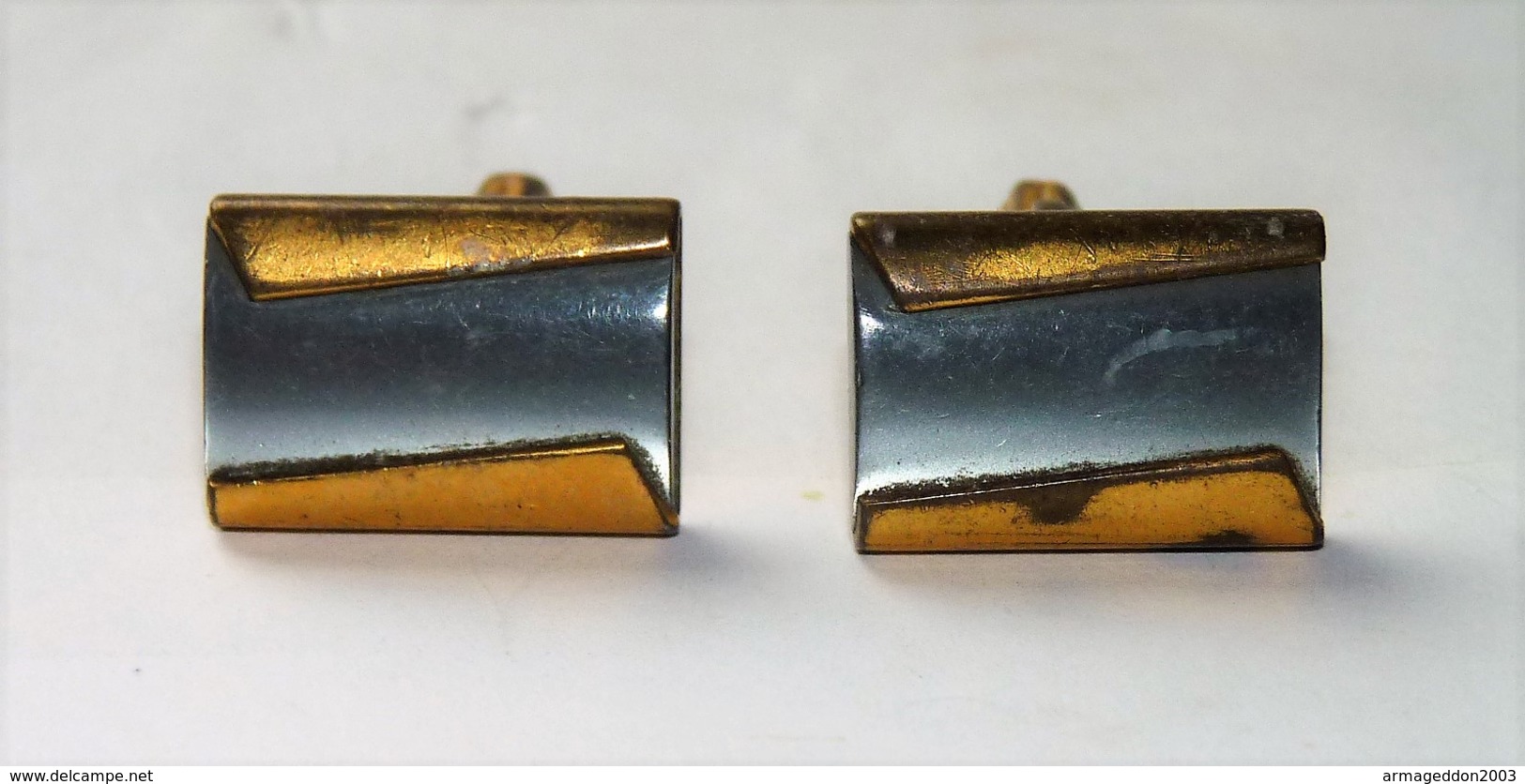 RARE TRES ANCIENNE PAIRE DE BOUTONS AVEC PIERRES BLEUES GRIS  BE - Cuff Links & Studs