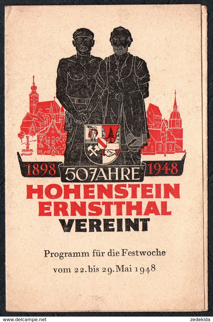 B8189 - Jahrfeier Festwoche - Volkssolidarität Einladung Eintrittskarte - Schützenhaus Hohenstein Ernstthal - Eintrittskarten