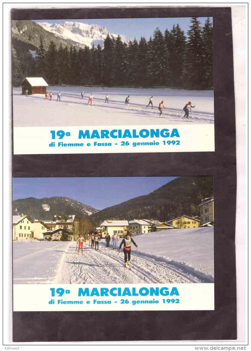 TEM9444   -   MOENA-CAVALESE   26.1.1992   /   19° MARCIALONGA DI FIEMME E FASSA   -   PARTENZA E ARRIVO - Skiing