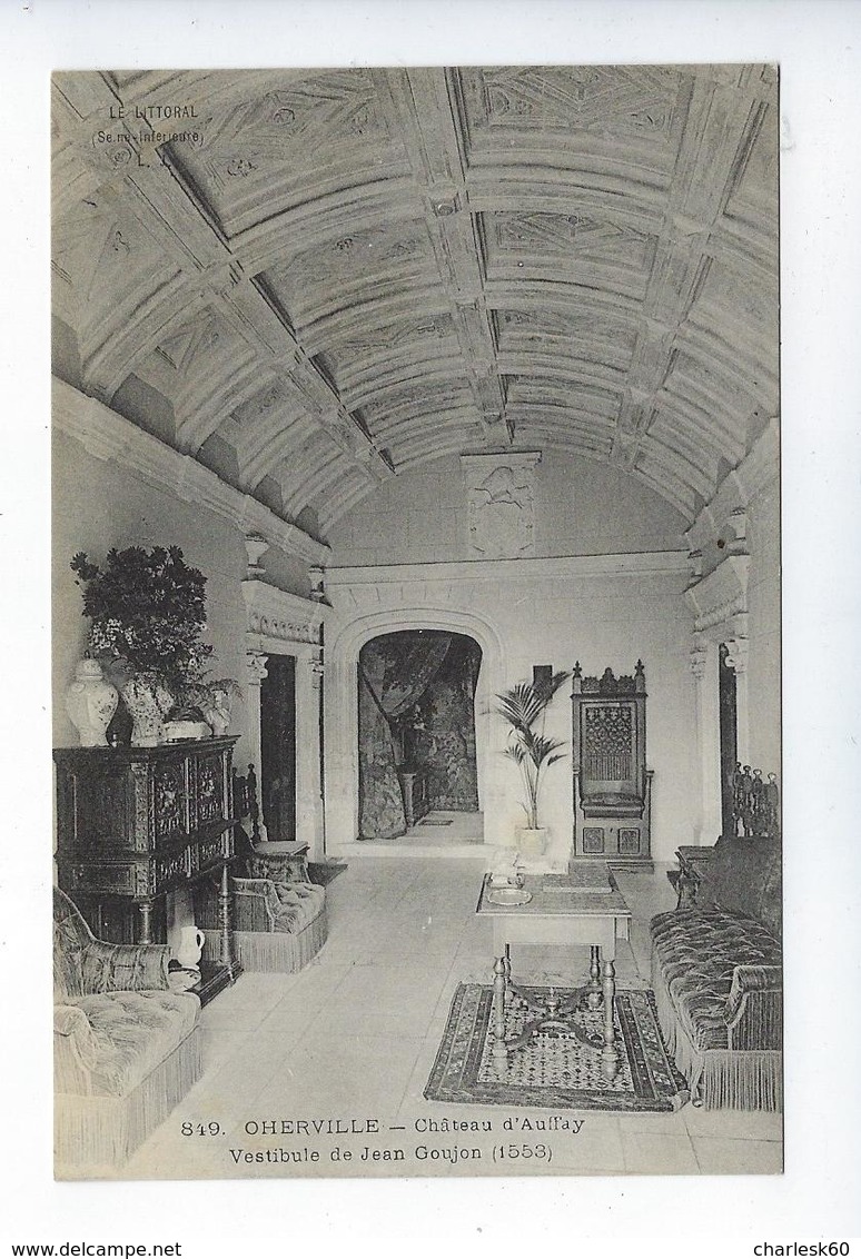 CPA - 76 - Auffay - Oherville - Château - Vestibule - Goujon - Auffay