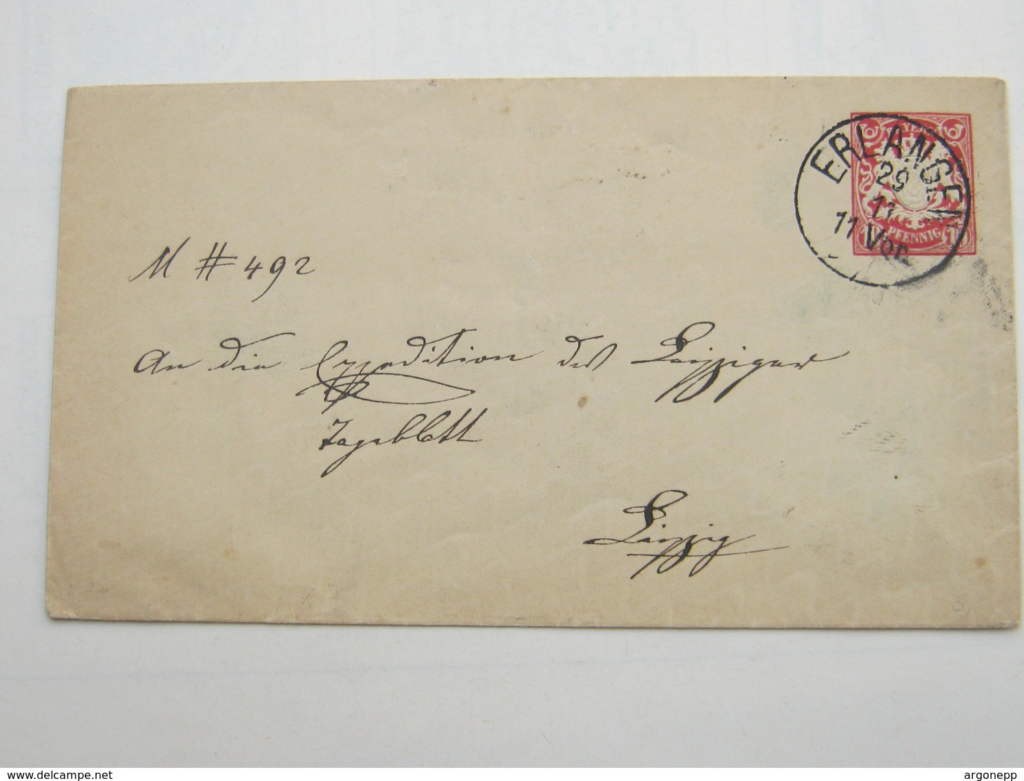 ERLANGEN , Klarer Stempel Auf Ganzsache - Postal  Stationery