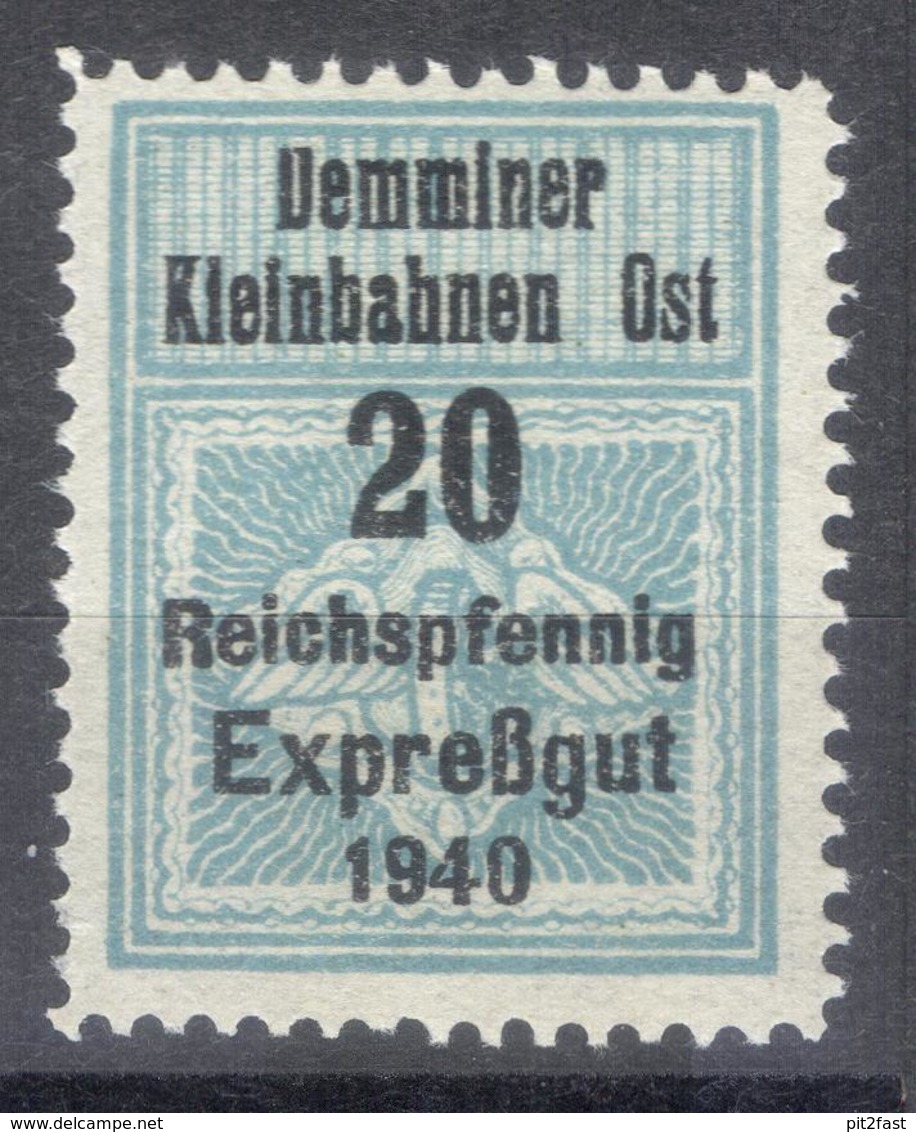 Alte Marke , Demminer Kleinbahnen Ost 1940 MNH Demmin Eisenbahn , Kleinbahn , Mecklenburg !!! - Demmin