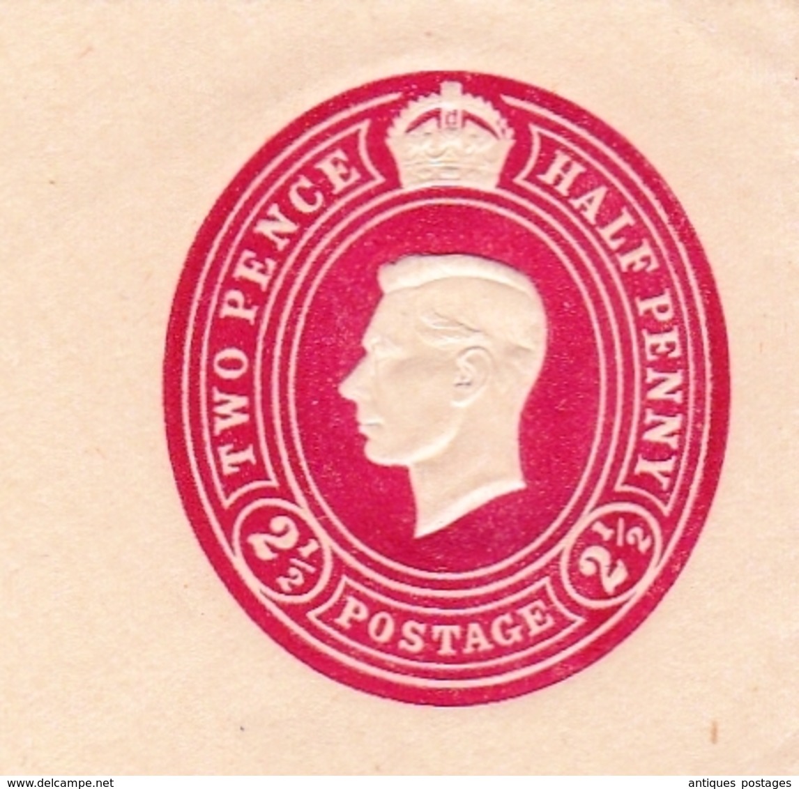 Entier Postal King George VI Two Pence Half Penny Postal Stationery - Entiers Postaux