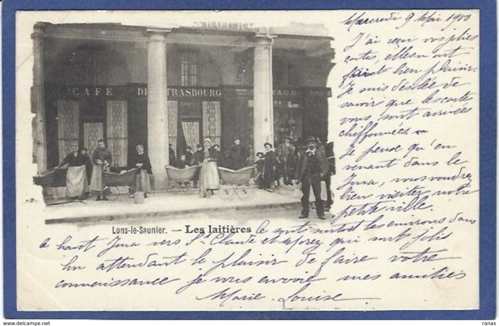 CPA Jura 39 Lons Le Saunier Métier Laitières Circulé En 1900 Commerces Shop - Lons Le Saunier