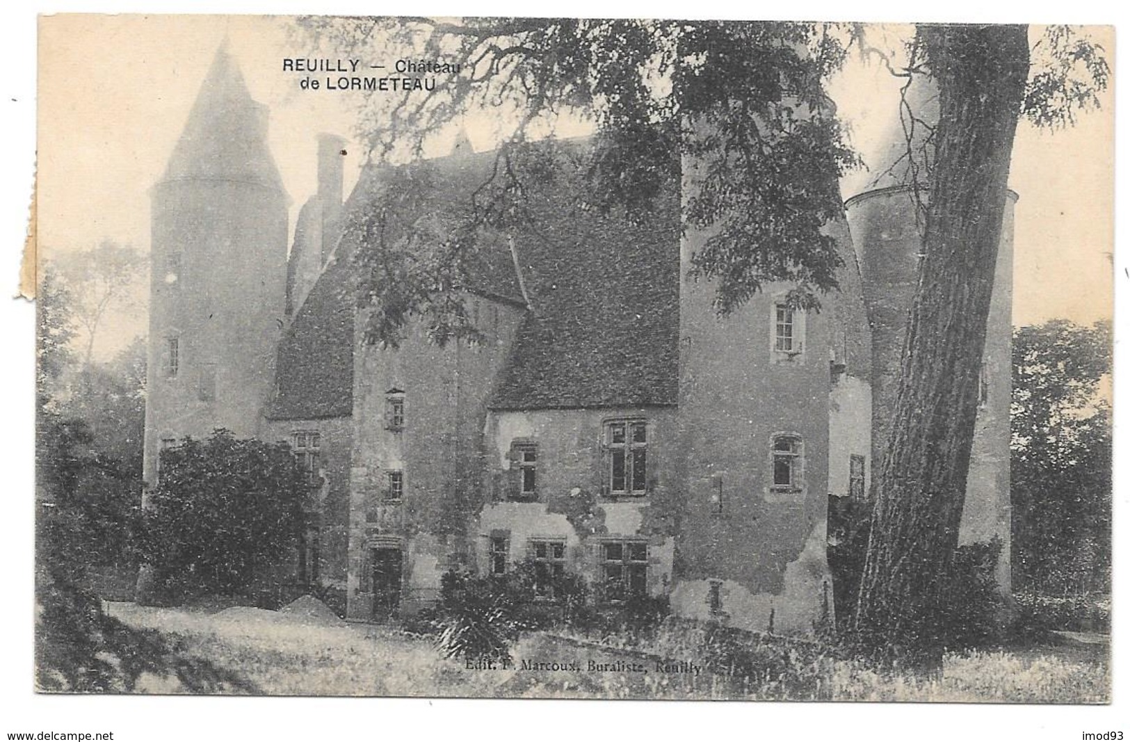 36 - REUILLY - Château De LORMETEAU - 1908 - (ancienne Commanderie Des Templiers) - Autres & Non Classés