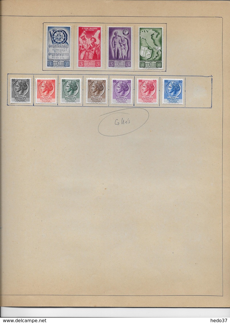 Italie - Collection Vendue Page Par Page - Timbres Neufs */oblitérés - B/TB - Collections