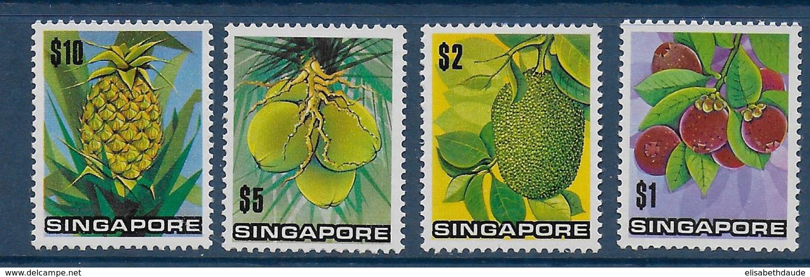 SINGAPORE - YVERT N° 197/200 ** MNH - COTE = 47 EUR. - FRUITS - Singapour (1959-...)