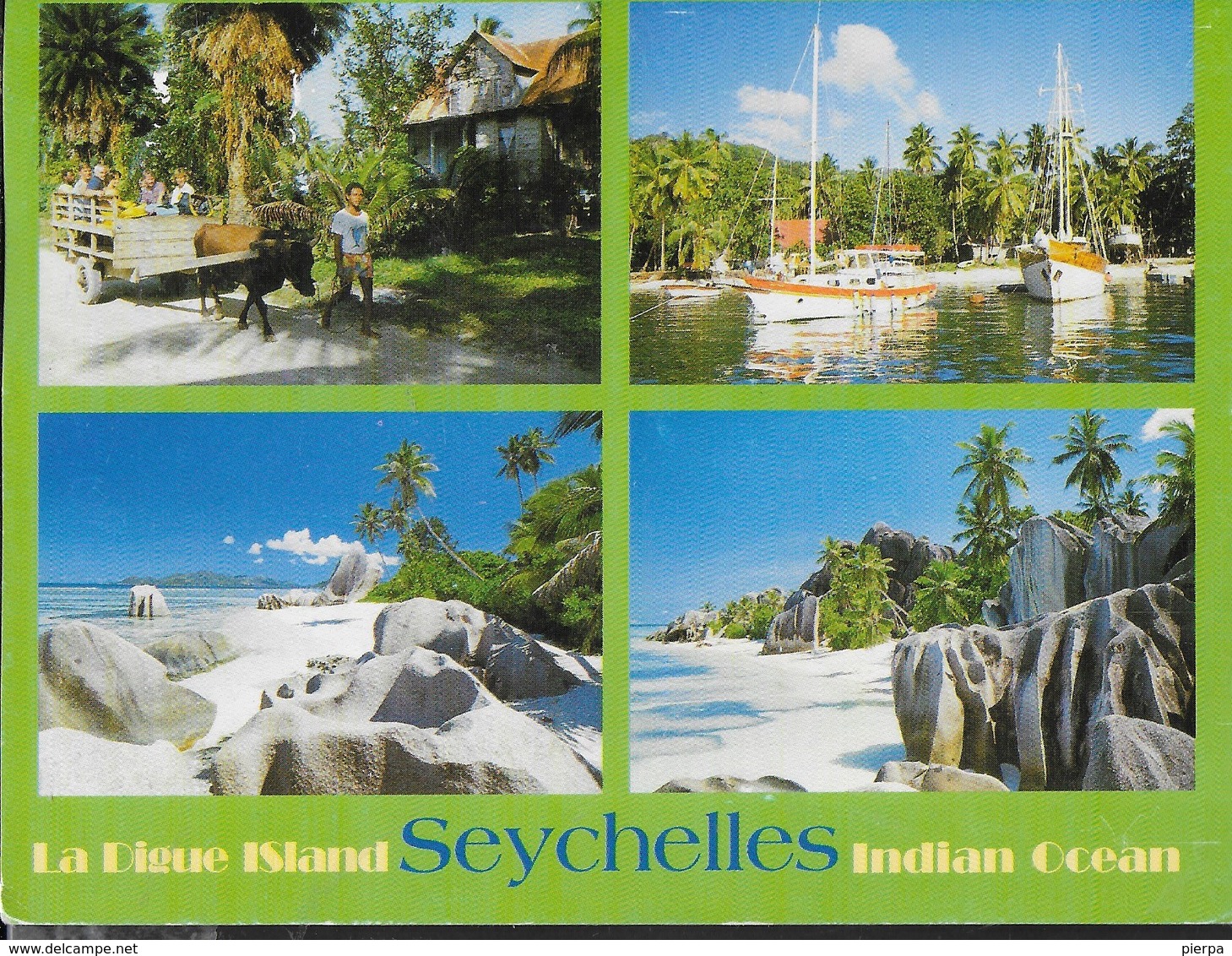 SEYCHELLES - LA DIGUE - VEDUTE - VIAGGIATA 2005  FRANCOBOLLO ASPORTATO - Seychelles